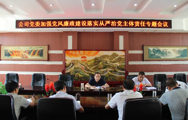 隴運集團公司黨委召開加強黨風廉政建設，全面從嚴治黨落實主體責任專題會議